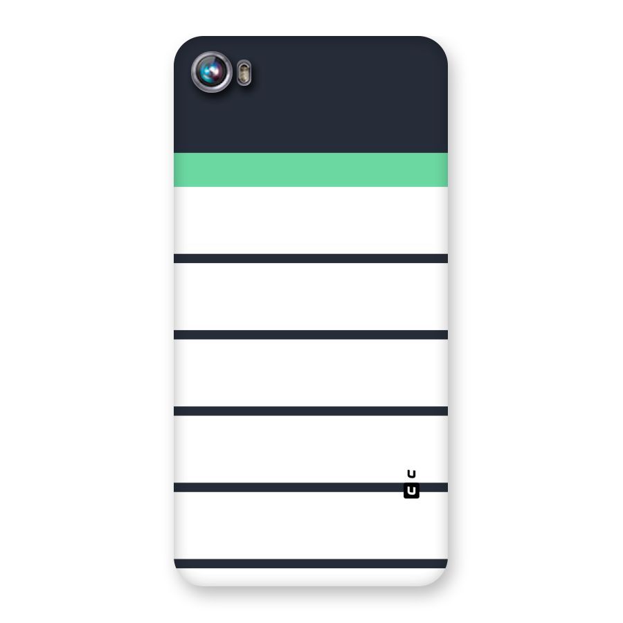 White and Simple Stripes Back Case for Micromax Canvas Fire 4 A107
