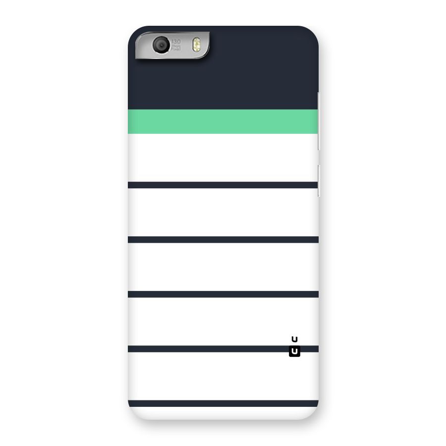 White and Simple Stripes Back Case for Micromax Canvas Knight 2
