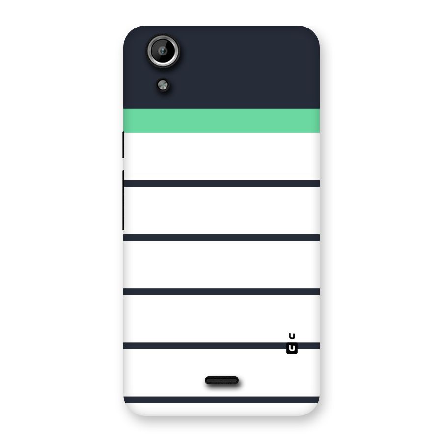 White and Simple Stripes Back Case for Micromax Canvas Selfie Lens Q345