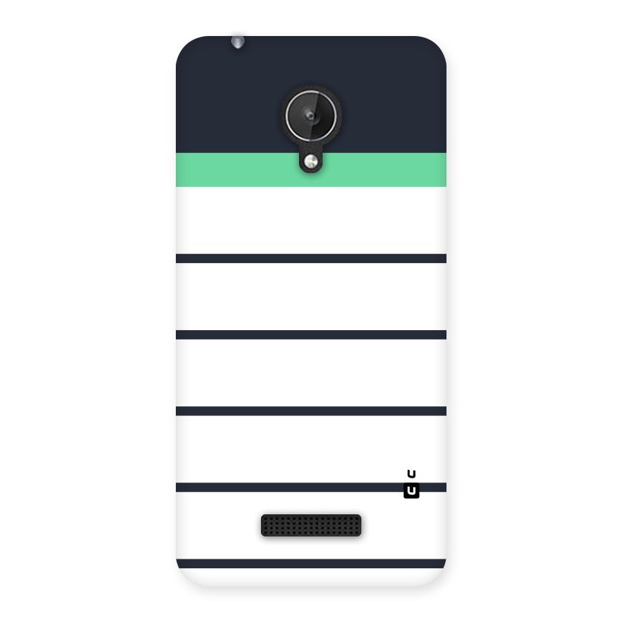 White and Simple Stripes Back Case for Micromax Canvas Spark Q380