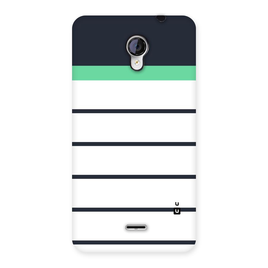 White and Simple Stripes Back Case for Micromax Unite 2 A106