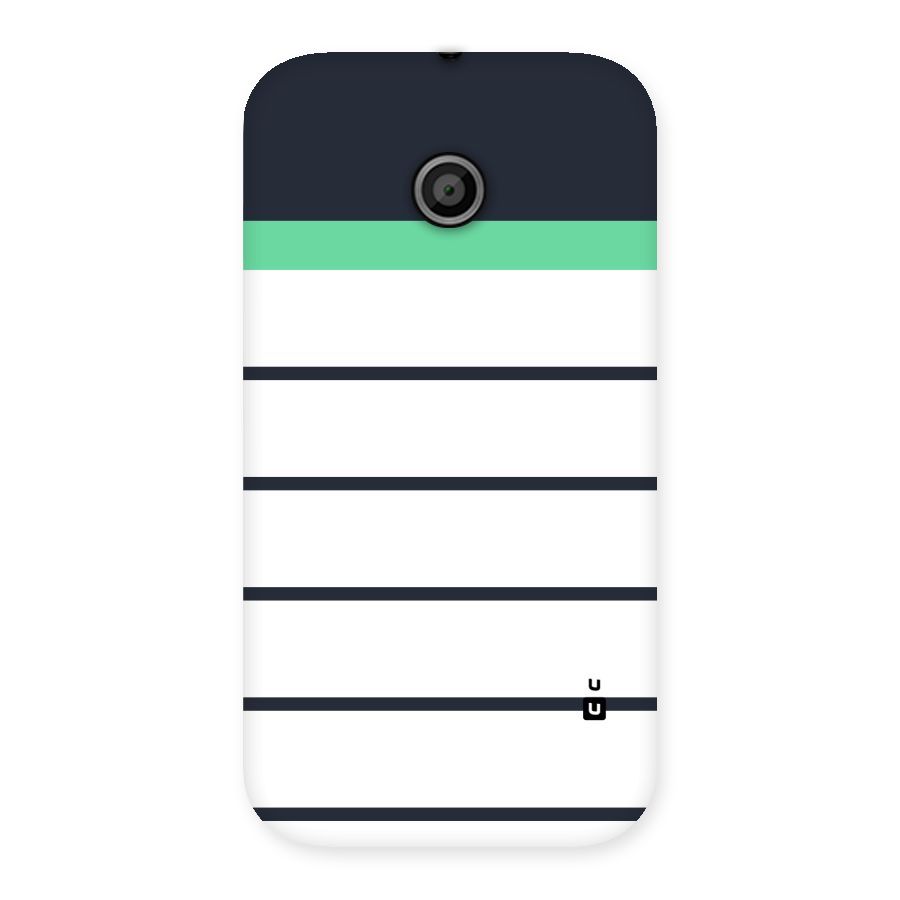 White and Simple Stripes Back Case for Moto E