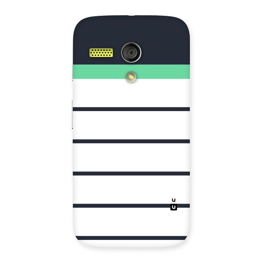 White and Simple Stripes Back Case for Moto G