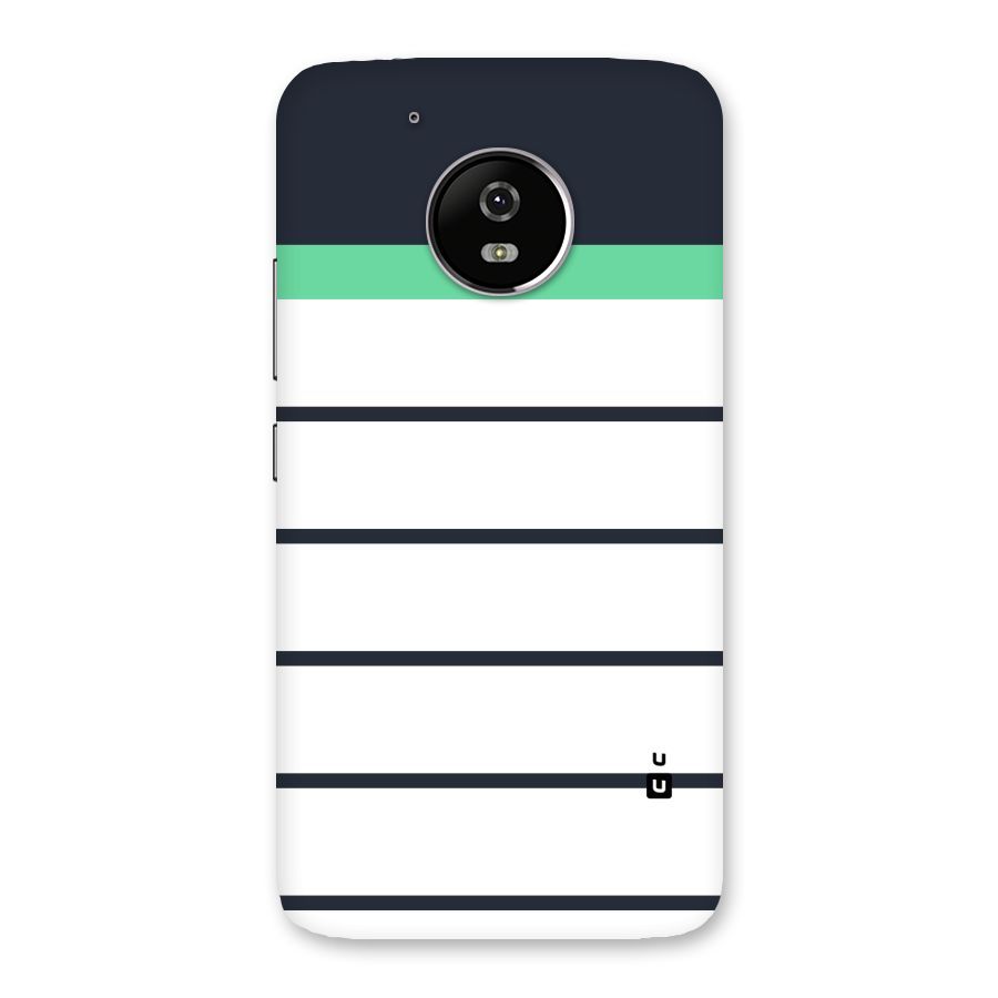 White and Simple Stripes Back Case for Moto G5