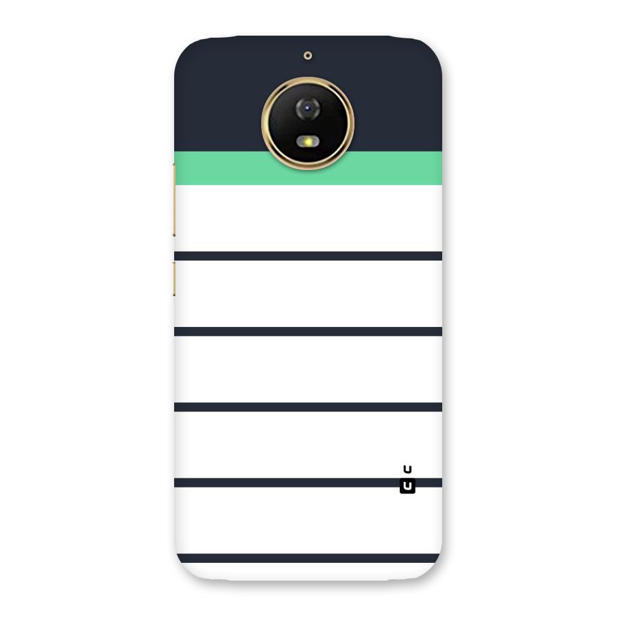 White and Simple Stripes Back Case for Moto G5s