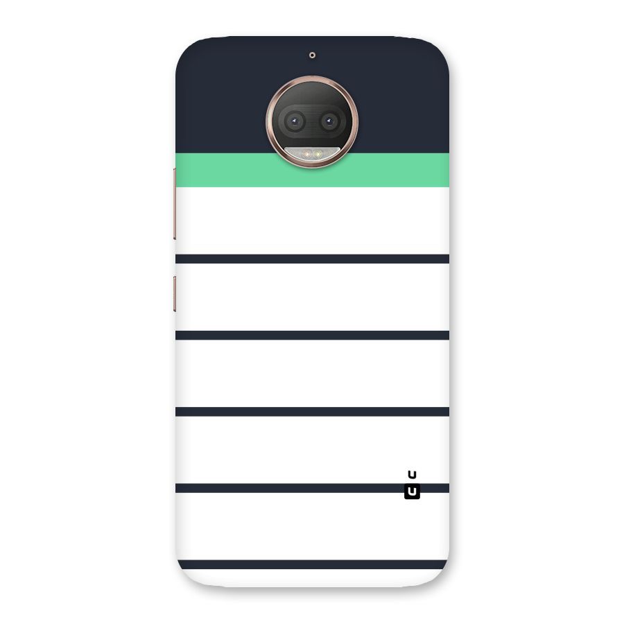 White and Simple Stripes Back Case for Moto G5s Plus