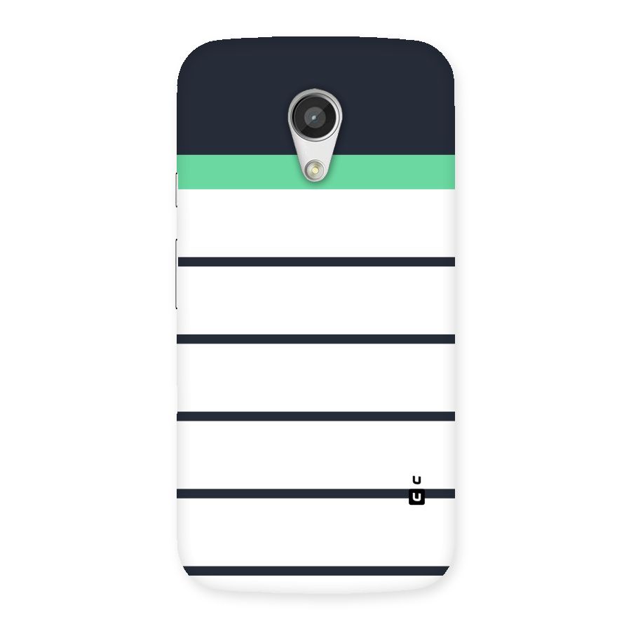 White and Simple Stripes Back Case for Moto G 2nd Gen