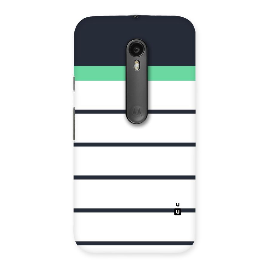 White and Simple Stripes Back Case for Moto G Turbo