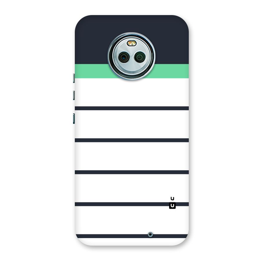 White and Simple Stripes Back Case for Moto X4