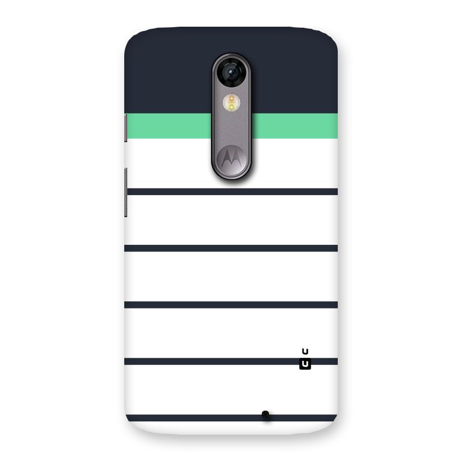 White and Simple Stripes Back Case for Moto X Force
