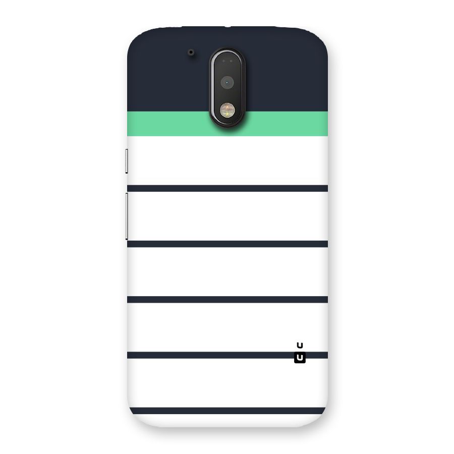 White and Simple Stripes Back Case for Motorola Moto G4