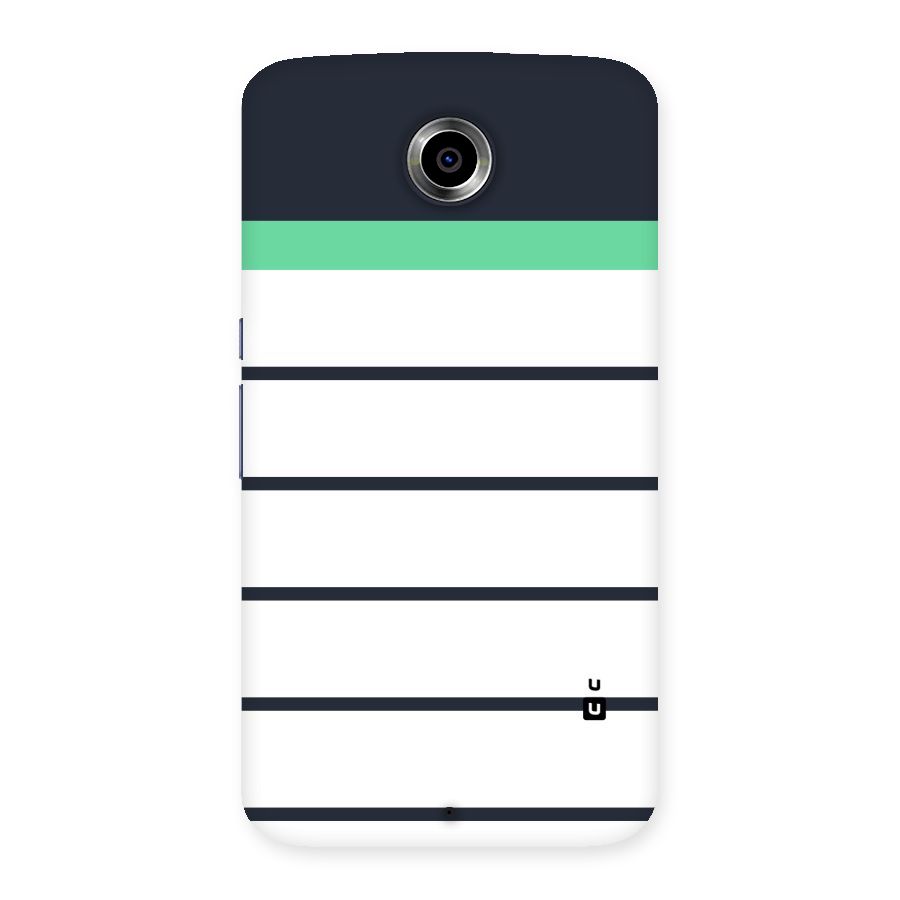 White and Simple Stripes Back Case for Nexsus 6
