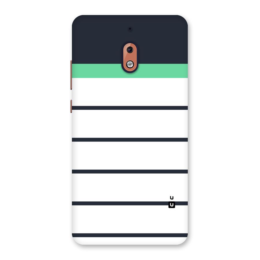 White and Simple Stripes Back Case for Nokia 2.1