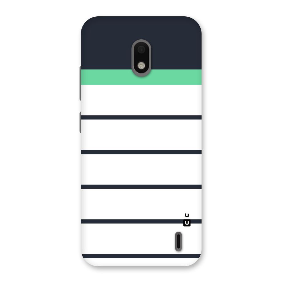 White and Simple Stripes Back Case for Nokia 2.2
