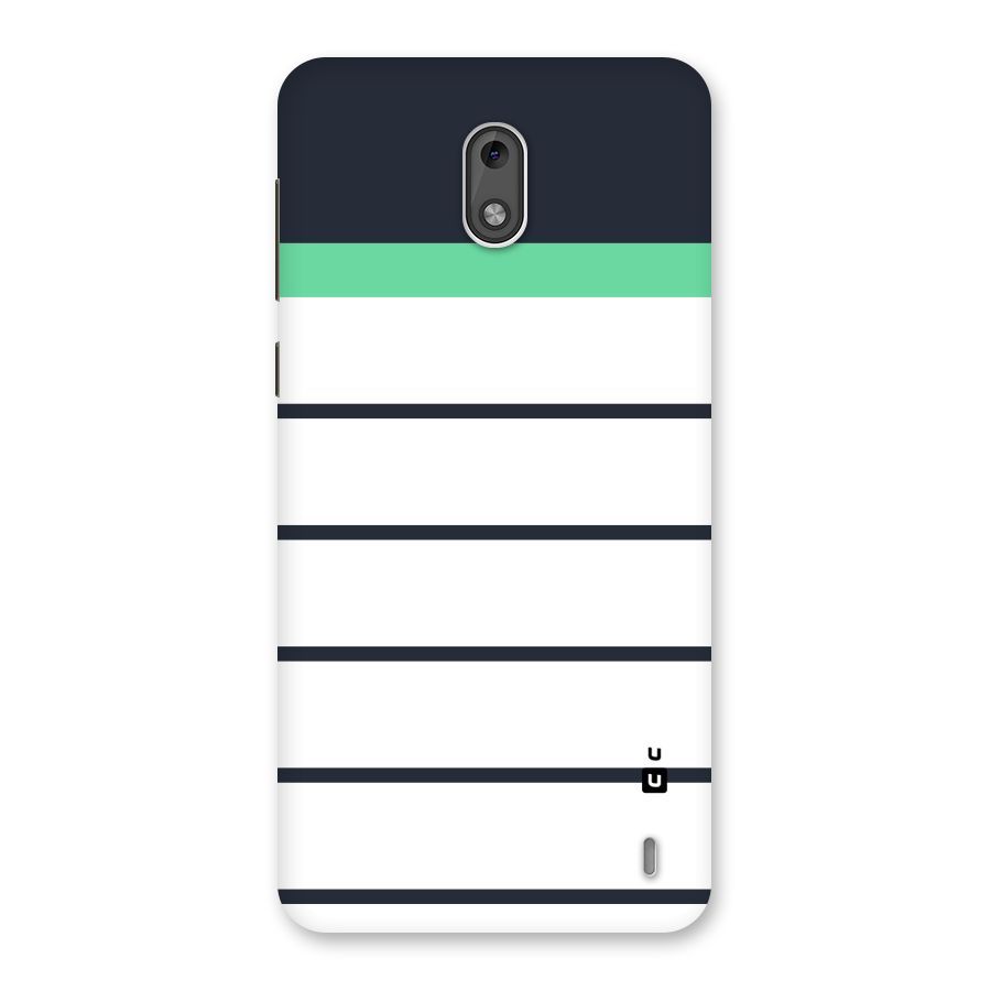 White and Simple Stripes Back Case for Nokia 2
