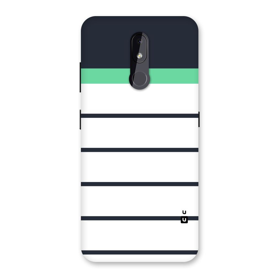 White and Simple Stripes Back Case for Nokia 3.2