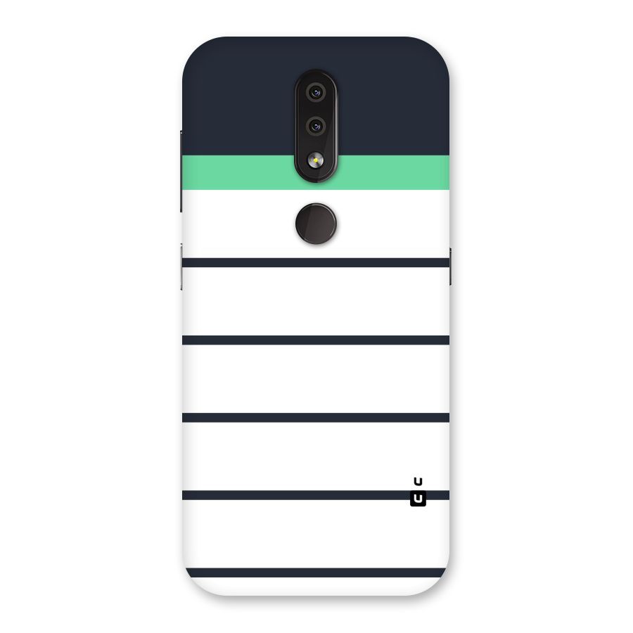 White and Simple Stripes Back Case for Nokia 4.2