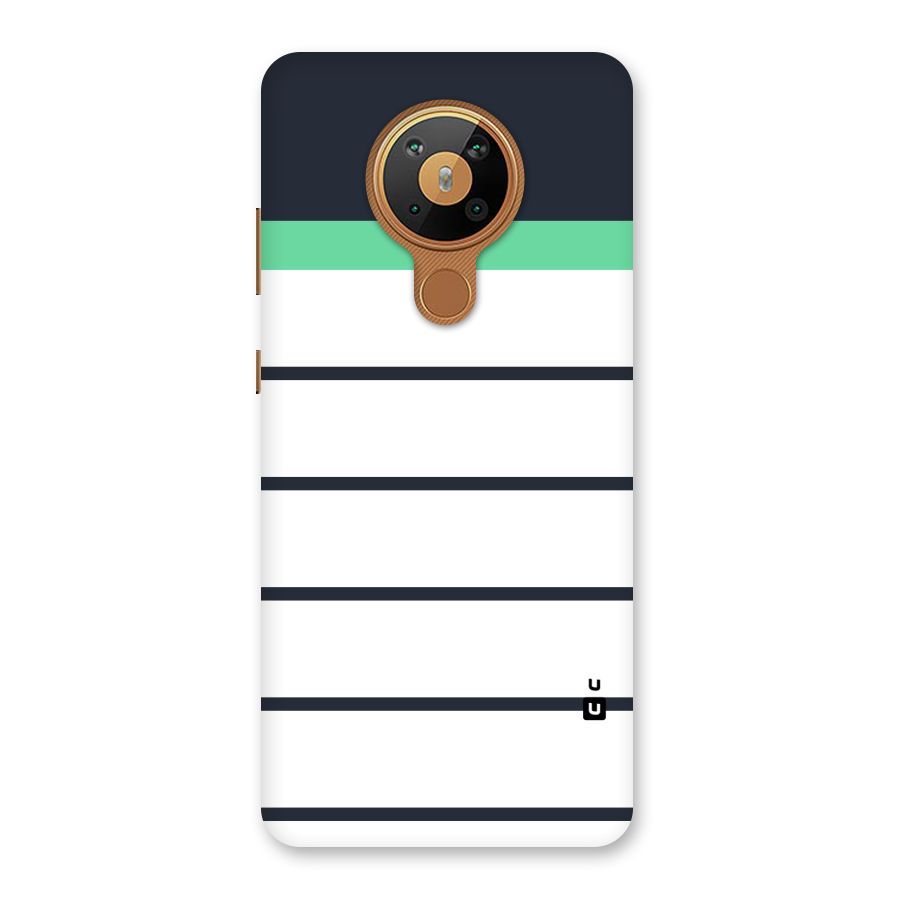 White and Simple Stripes Back Case for Nokia 5.3