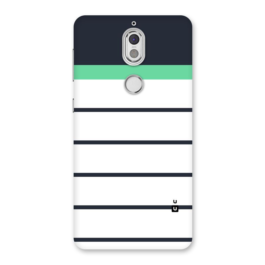 White and Simple Stripes Back Case for Nokia 7