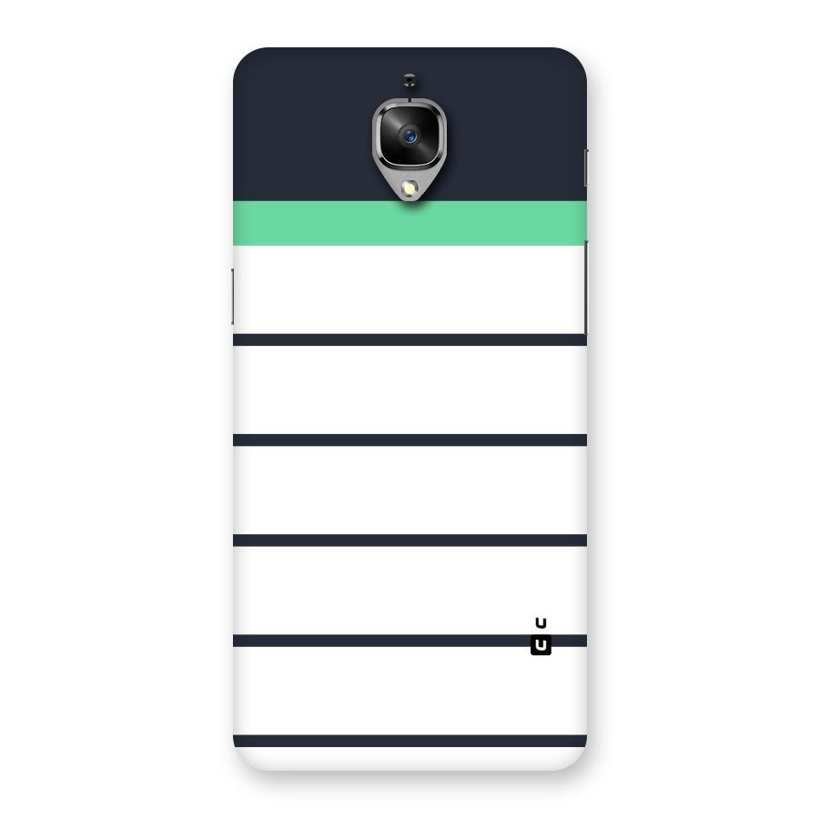 White and Simple Stripes Back Case for OnePlus 3