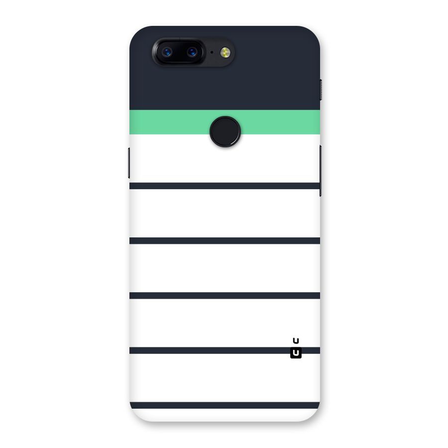 White and Simple Stripes Back Case for OnePlus 5T