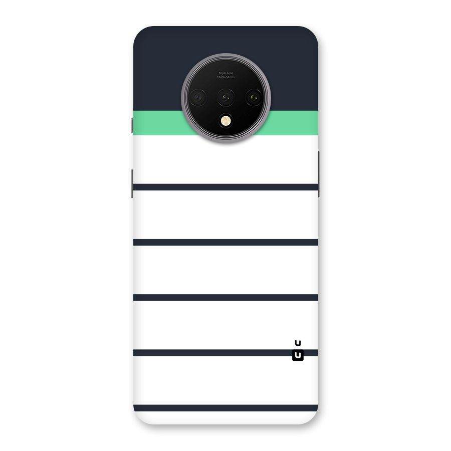 White and Simple Stripes Back Case for OnePlus 7T