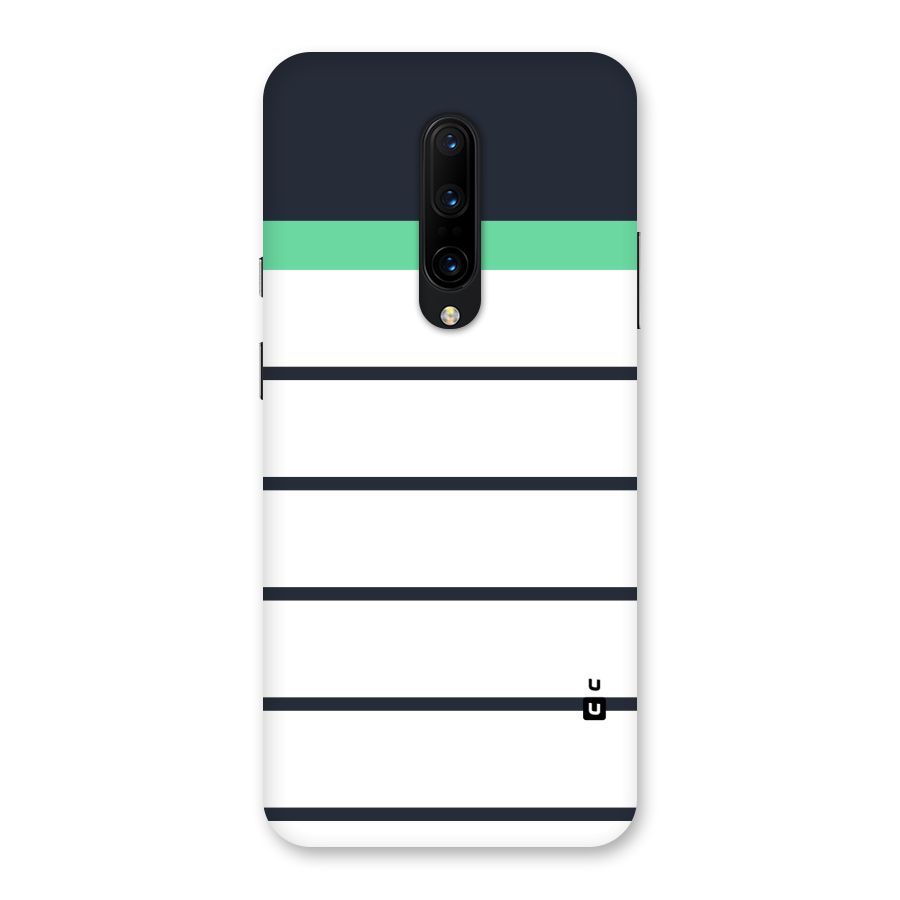 White and Simple Stripes Back Case for OnePlus 7 Pro