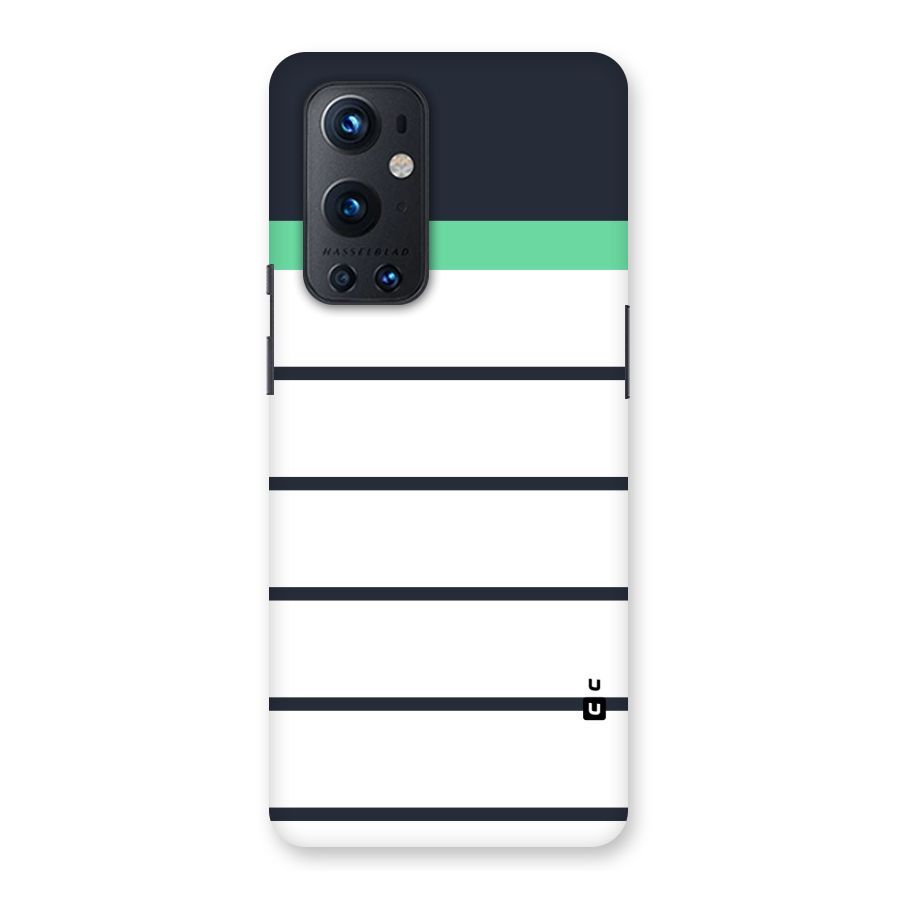 White and Simple Stripes Back Case for OnePlus 9 Pro