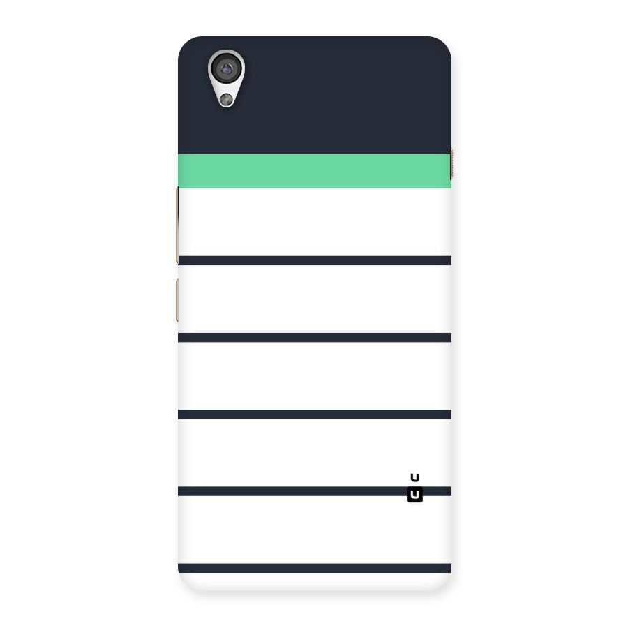 White and Simple Stripes Back Case for OnePlus X