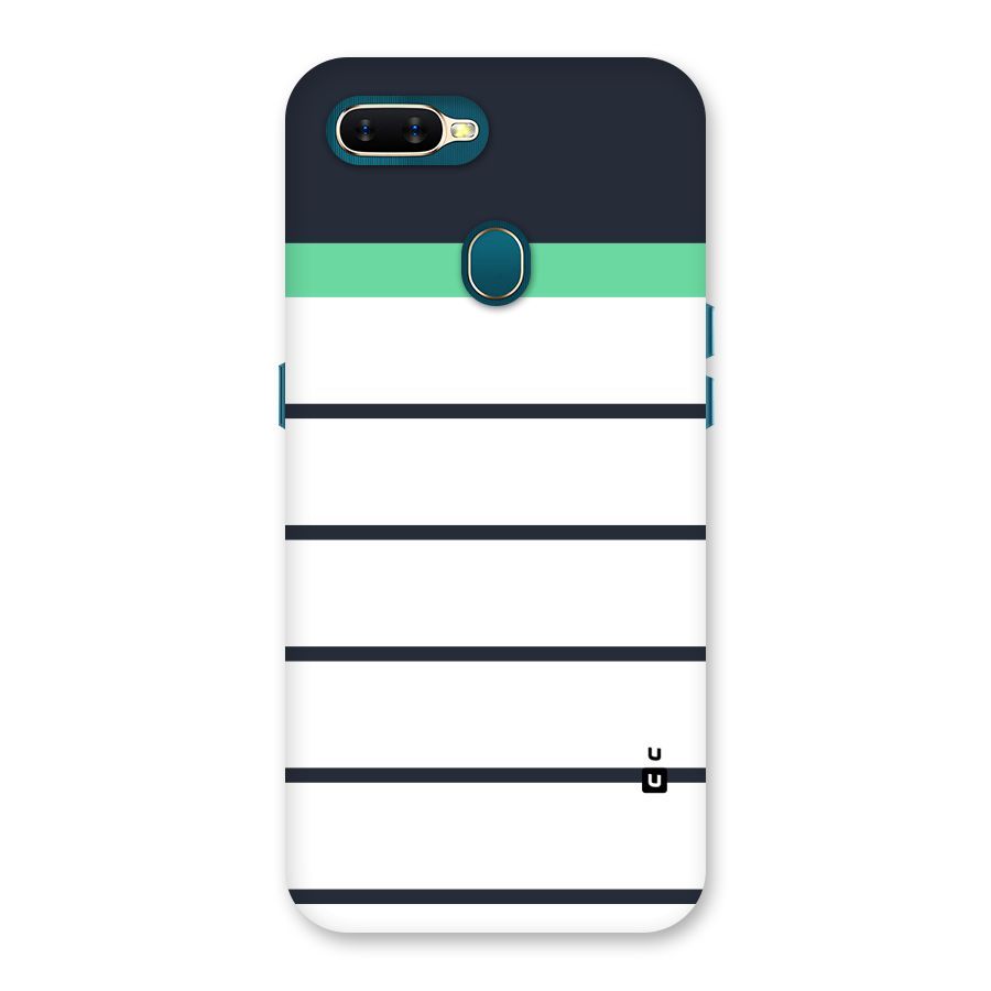 White and Simple Stripes Back Case for Oppo A11k