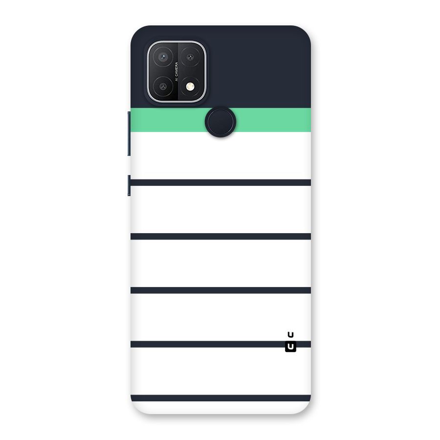 White and Simple Stripes Back Case for Oppo A15
