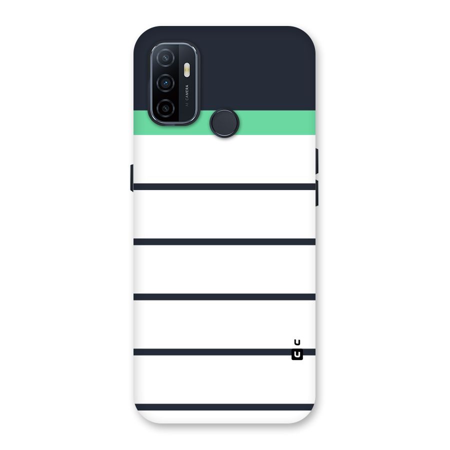White and Simple Stripes Back Case for Oppo A33 (2020)