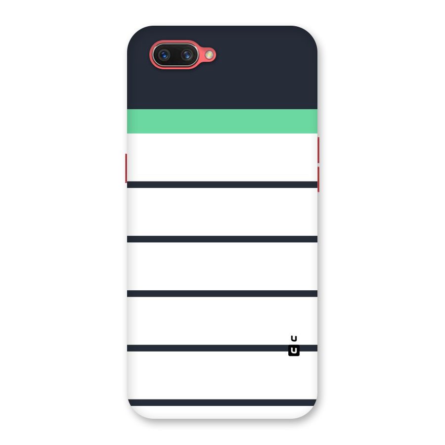 White and Simple Stripes Back Case for Oppo A3s