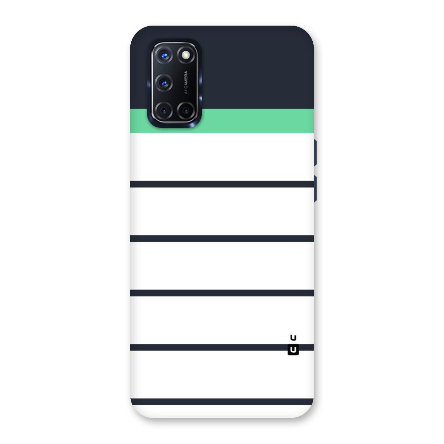 White and Simple Stripes Back Case for Oppo A52