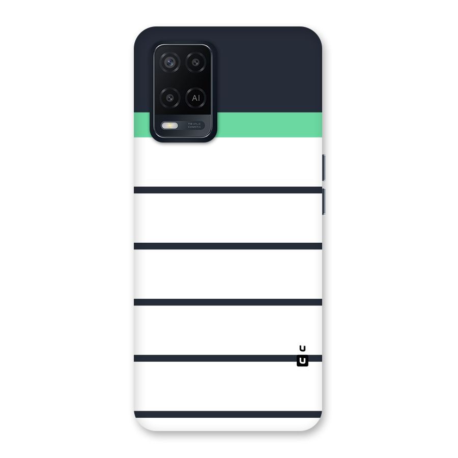 White and Simple Stripes Back Case for Oppo A54