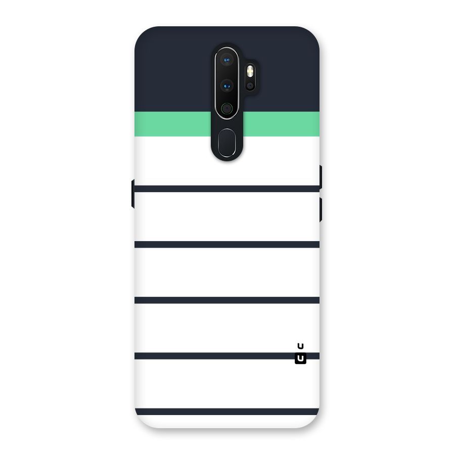 White and Simple Stripes Back Case for Oppo A5 (2020)