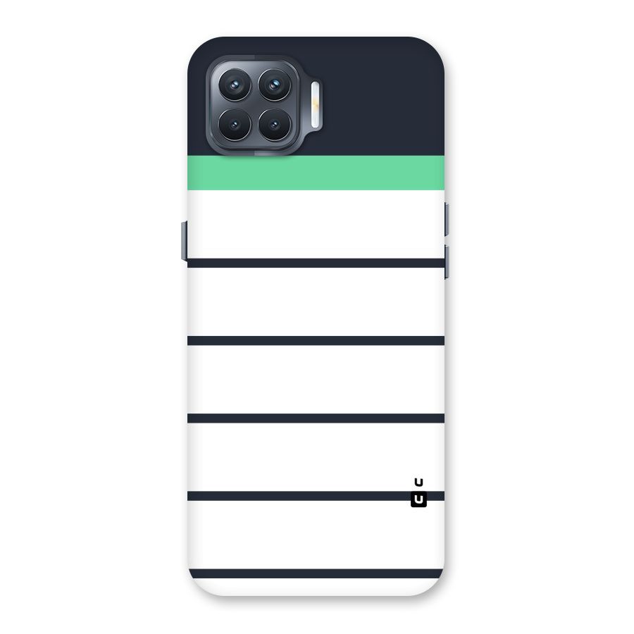 White and Simple Stripes Back Case for Oppo F17 Pro