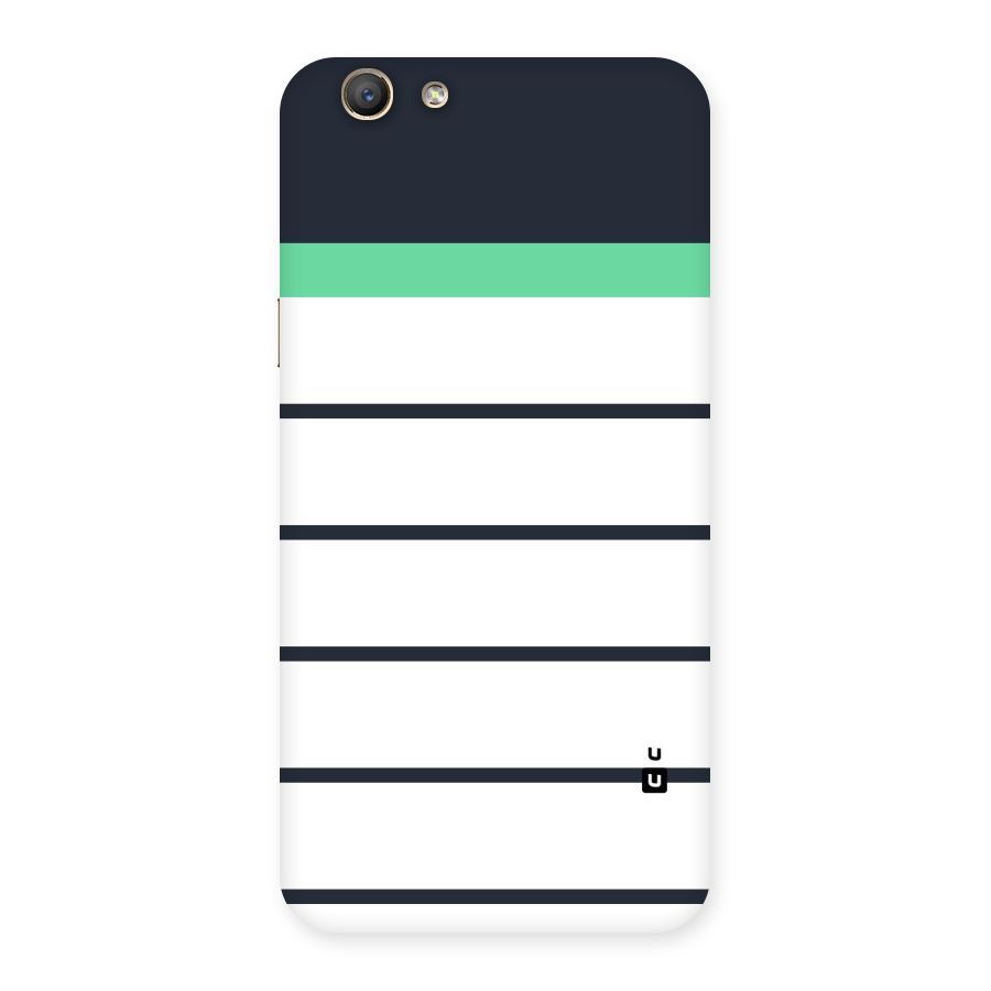 White and Simple Stripes Back Case for Oppo F1s