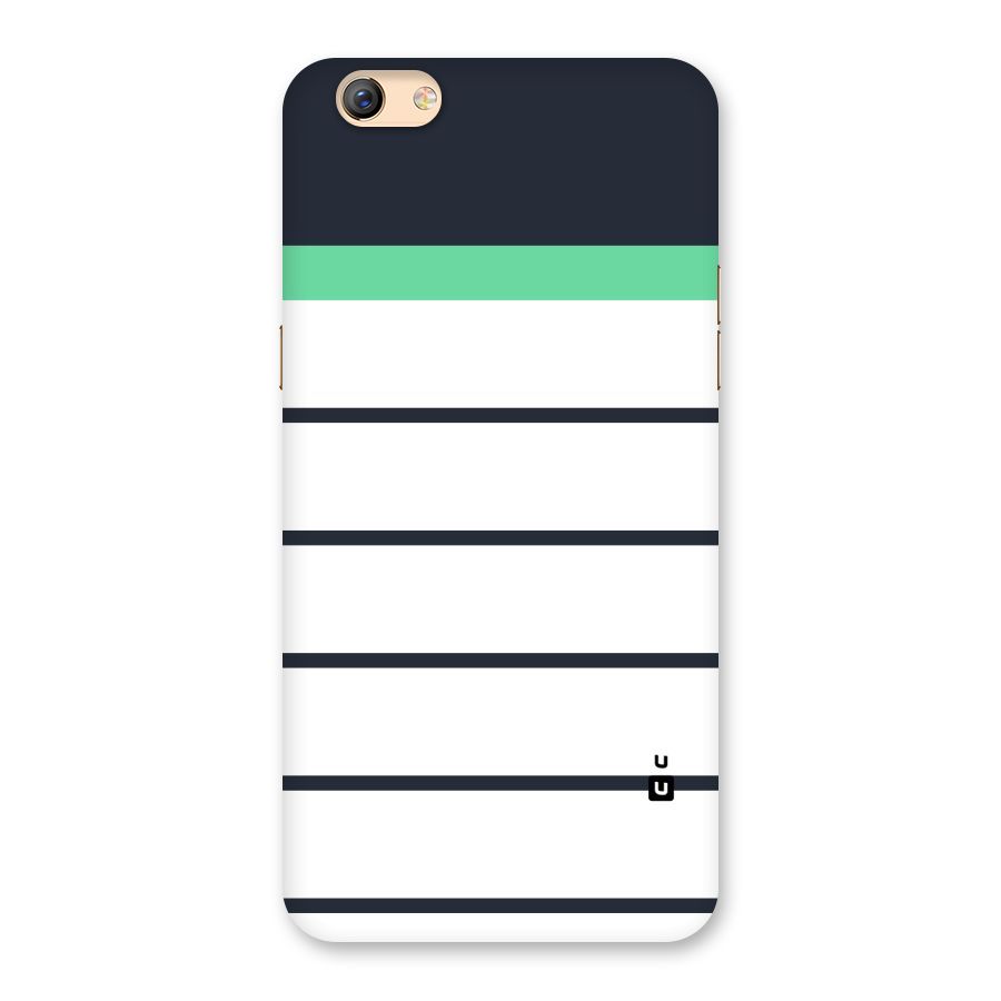 White and Simple Stripes Back Case for Oppo F3 Plus