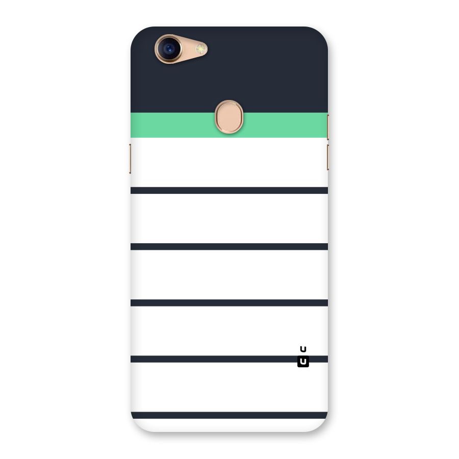 White and Simple Stripes Back Case for Oppo F5