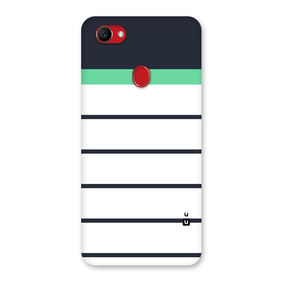 White and Simple Stripes Back Case for Oppo F7