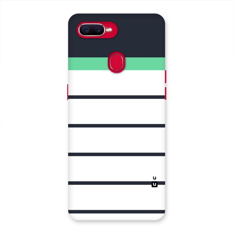 White and Simple Stripes Back Case for Oppo F9 Pro