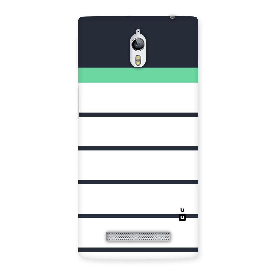 White and Simple Stripes Back Case for Oppo Find 7