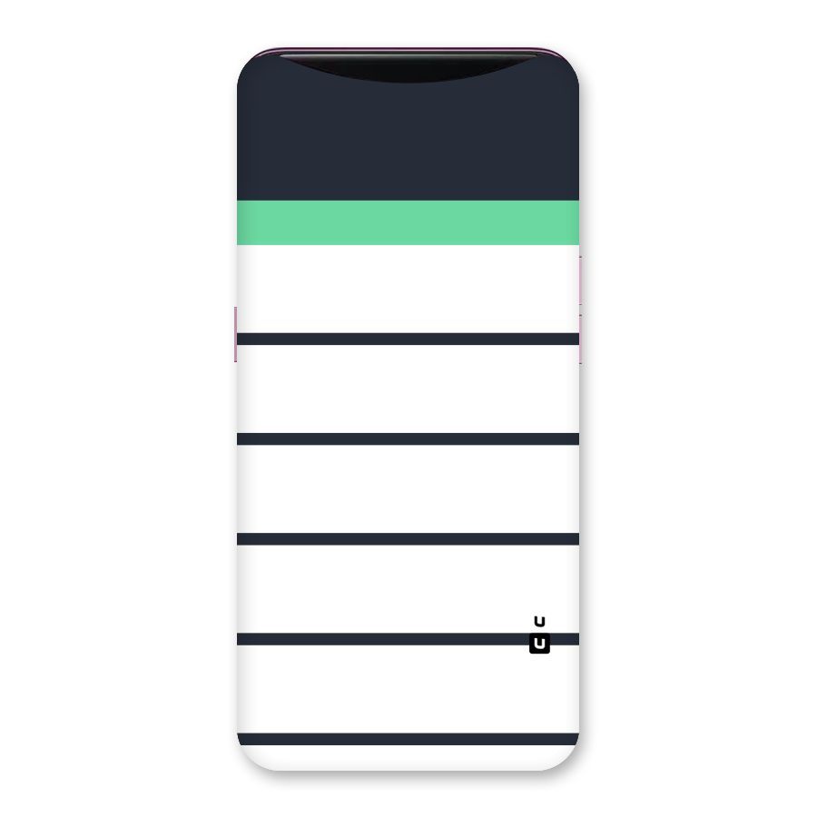 White and Simple Stripes Back Case for Oppo Find X
