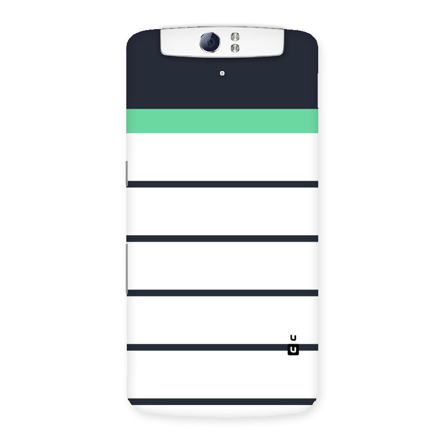 White and Simple Stripes Back Case for Oppo N1