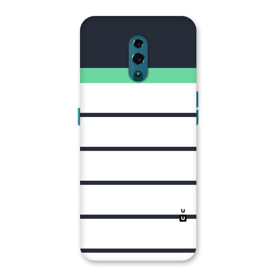 White and Simple Stripes Back Case for Oppo Reno