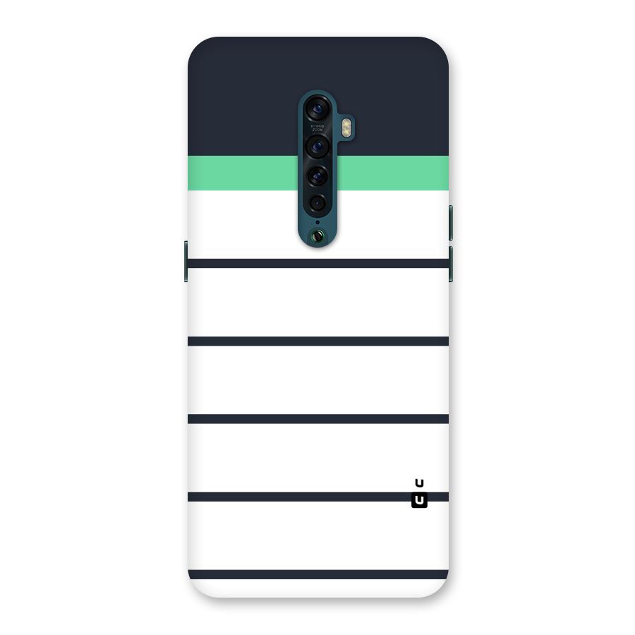 White and Simple Stripes Back Case for Oppo Reno2