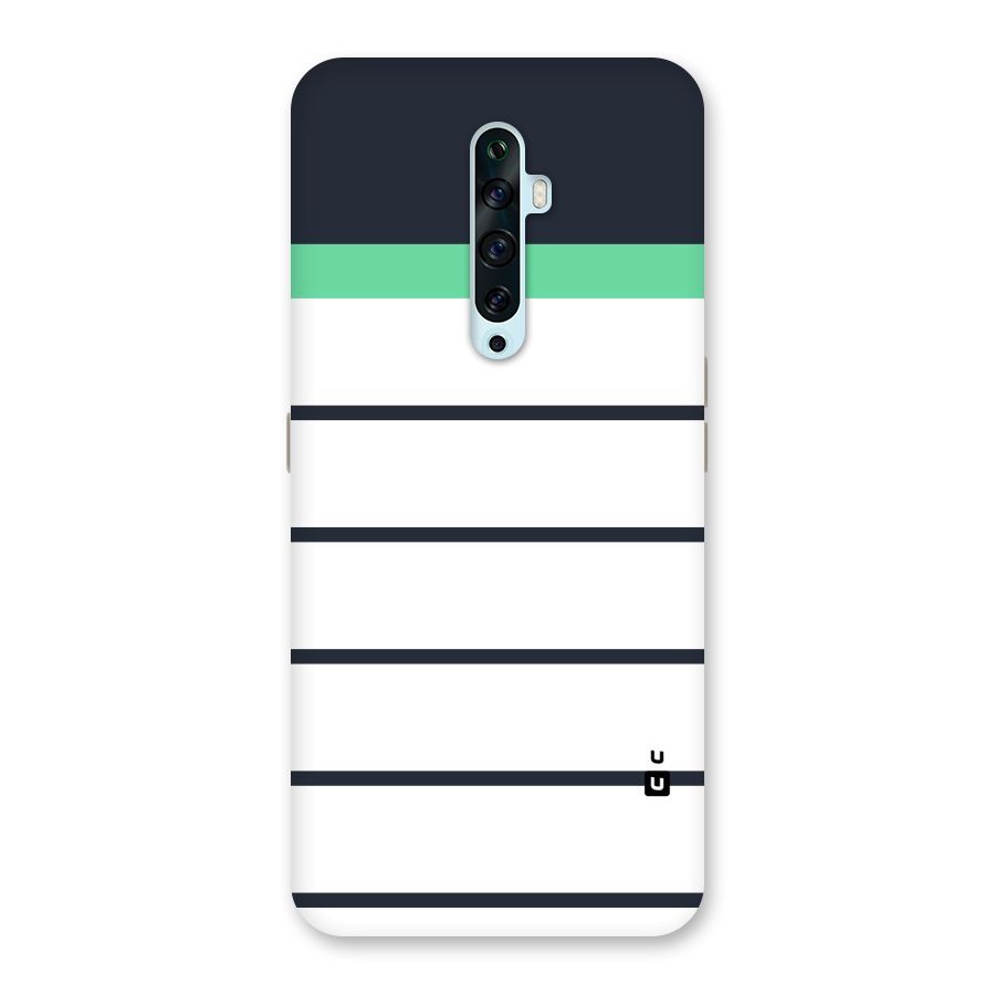 White and Simple Stripes Back Case for Oppo Reno2 Z