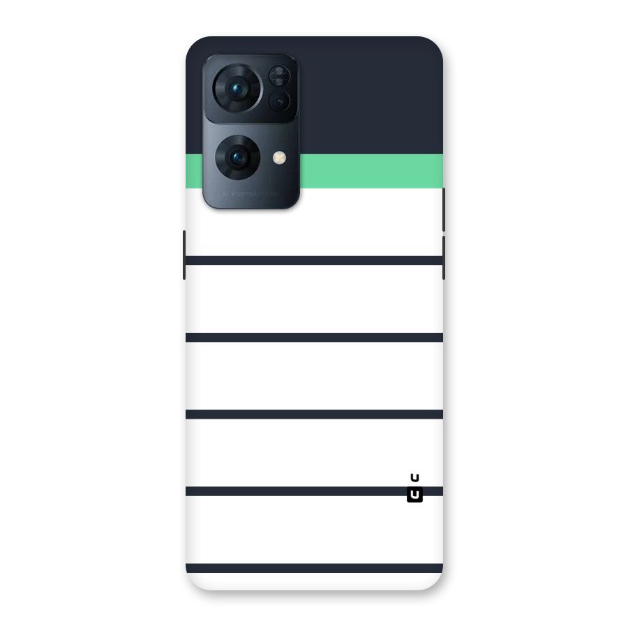 White and Simple Stripes Back Case for Oppo Reno7 Pro 5G