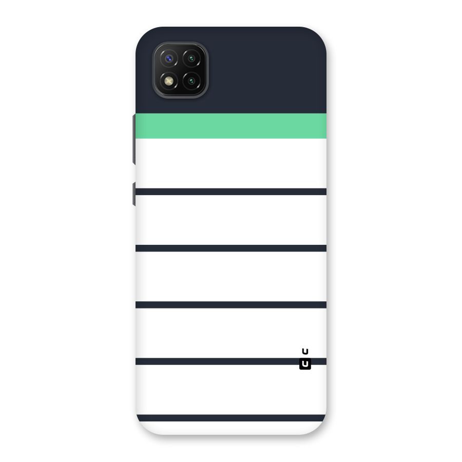 White and Simple Stripes Back Case for Poco C3